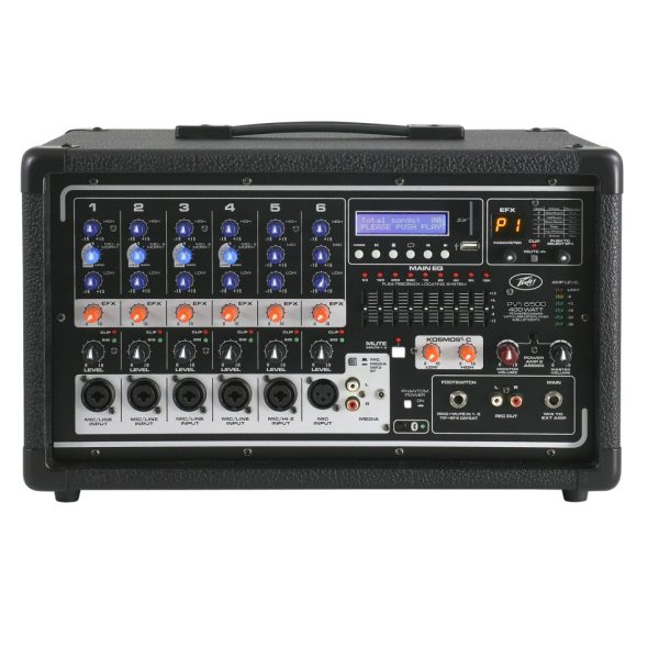 Peavey  PVI  6500  6-Input Channel  400 watt  Powered Mixer Amplifier (3601840)