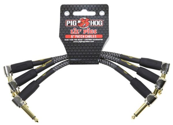 PIG HOG VINTAGE 6" PATCH CABLES, AMPLIFIER GRILL, 3PC