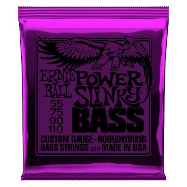 Power Slinky Nickel Wound Electric Bass Strings - 55-110 Gauge
