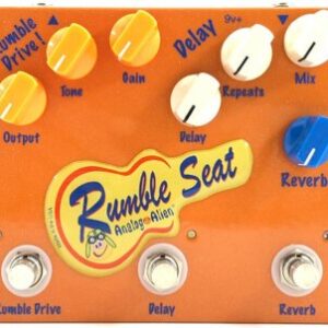 Analog Alien Rumble Seat (Overdrive/Delay/Reverb Pedal) - Three Effects in One!