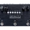 The Infinity 3 Effects Pedal from Pigtronix is simple to operate, yet tremendously powerful and versatile. This highly musical looping pedal provides instantaneous record, playback, dub, undo and redo, on two stereo loop pairs that can be played in series or parallel, as well as synchronized and queued up for automatic playback. On top of superior speed and a unique, performance-friendly feature set, Infinity 3 sounds downright incredible thanks to its discrete analog limiter stages, transparent analog pass-through and 24 bit HD recording engine with variable sample rate that can be incremented in semi-tones over two octaves. With approximately 3 hours of recording time on up to 50 loop pairs, the Infinity 3 was designed to inspire compositional depth and engaging performances. Comprehensive MIDI control and intelligent MIDI clock jitter correction provide the ability to link the Infinity 3 to a DAW, Drum Machine or other effects pedals. Features • Voltage: 18VDC • Current draw: 200mA • Input impedance: 1M • Output impedance: 150ohms • Length: 5" • Width: 7.4" • Height: 2.4" • Weight: 1.2 lb.