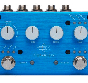 pigtronix cosmosis Function: Stereo Morphing Reverb • Expression: TRS Remote • Category 1: Reverb • Power: 9V DC • Current Draw: 150mA • Input Impedance: High • Output Impedance: 1k