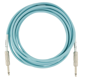 Fender Original Series cables were designed by combining solid construction - featuring spiral shielding and durable nickel-plated connectors - with inimitable Fender styling to create a high-performance, reliable choice for your cable needs in the studio and on stage. Features Available in 10', 15' and 18.6' lengths Classic Fender colors 8mm outer diameter wire jacket 23 AWG 90% OFC spiral shielding Nickel-plated connectors Backed by a lifetime guarantee