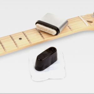 The Fender Speed Slick guitar string cleaner prolongs the life of your instrument's strings. The simple and effective applicator is a snap to use. The treated applicator pad with our proprietary cleaning solution does all the work for you. Just rub it up and down your strings and wipe away clean with the included wiping cloth. The Fender Speed Slick cleaning solution is safe for any finish and/or fingerboard wood. Features Restores and extends string life Provides ultra-slick feel for increased speed and more effortless playing Cleans multiple strings at once Ergonomic, compact design