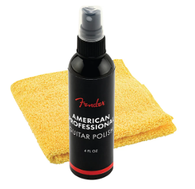 Maintain your instrument’s shine and luster with this polish and cloth 2-pack. Featuring our American Professional 4oz polish and a Dual-Sided Super-Soft Microfiber Cloth, this combo pack is everything you need for basic care on even the most delicate of finishes. Our customized polish formula works to increase the gloss and depth of guitar finishes while resisting dust, sweat, grime and fingerprints. Our lint-resistant microfiber cloth has two sides for polishing and cleaning, guaranteeing stage-ready sparkle anytime.