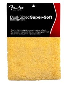The Fender Dual-Sided Super-Soft Microfiber Cloth features microfibers that are approximately one-12th the diameter of a strand of silk. With two sides for polishing and cleaning with precision, this super-soft cloth is perfect for attracting and holding oil, grease, dirt, grime, film, dust and other contaminants. It is not only lint-resistant, but also won't harm chrome or polished surfaces, guaranteeing stage-ready sparkle anytime. Features High-ratio polyester/nylon blend Fine microfiber cloth Compatible with all finishes, including nitrocellulose