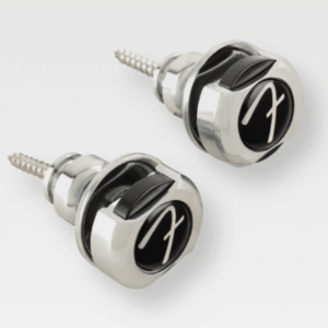 Designed to keep your instrument safe, even during the most strenuous stage acrobatics, Fender Infinity Locks are crafted from durable steel. 360 degrees of rotation, along with a unique, side-pinch release mechanism allows you to adjust your instrument with ease - without it crashing to the floor. These strap locks install easily on most instrument straps, securely locking the strap into place, while the Fender logo buttons assure you these are designed for performance. Features Set of two steel strap locks; available in four colors Unique side-pinch release mechanism 360-degree rotation; secure-locking design Includes buttons, locks and mounting hardware Dimensions: Width: 1", Length: 1.5"