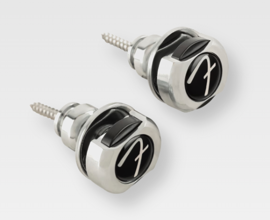 Designed to keep your instrument safe, even during the most strenuous stage acrobatics, Fender Infinity Locks are crafted from durable steel. 360 degrees of rotation, along with a unique, side-pinch release mechanism allows you to adjust your instrument with ease - without it crashing to the floor. These strap locks install easily on most instrument straps, securely locking the strap into place, while the Fender logo buttons assure you these are designed for performance. Features Set of two steel strap locks; available in four colors Unique side-pinch release mechanism 360-degree rotation; secure-locking design Includes buttons, locks and mounting hardware Dimensions: Width: 1", Length: 1.5"